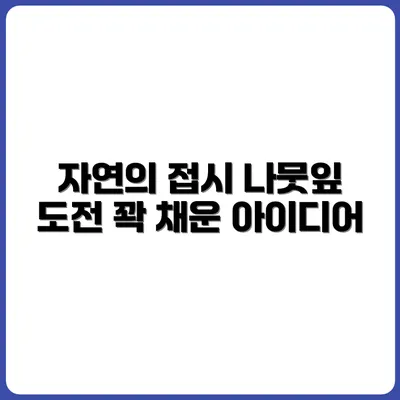 나뭇잎으로 접시 만들기 도전